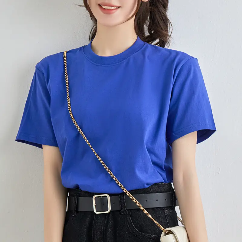Women Black Cotton Short Sleeve T-Shirt Loose Fit - Image 5