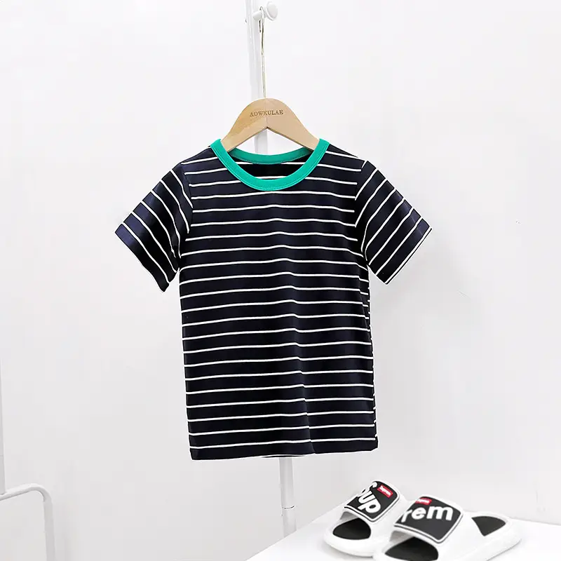 Boys Striped Short Sleeve T-Shirts Set of 3 - Image 5