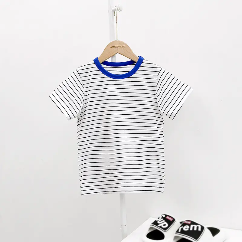 Boys Striped Short Sleeve T-Shirts Set of 3 - Image 6