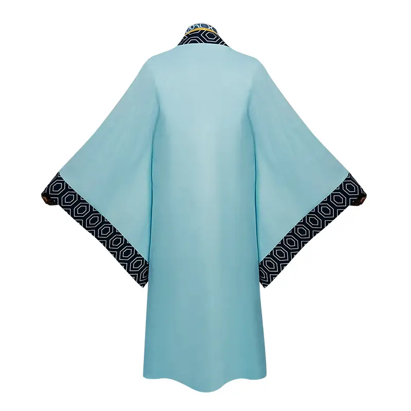 Ancient Hanfu Zhuge Kongming Cosplay Costume Light Blue