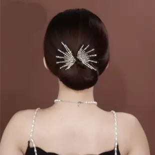 Black Satin Bow Hairpin for Women — feature 11