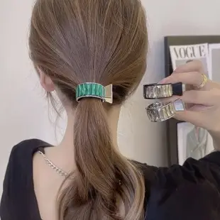 Black Satin Bow Hairpin for Women — feature 21