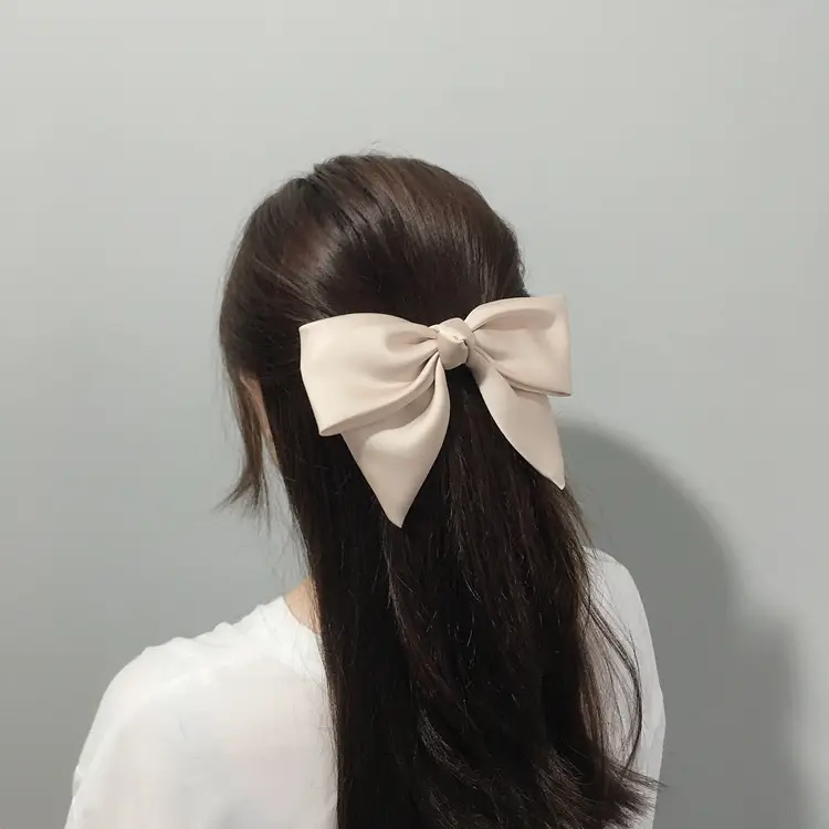 Black Satin Bow Hairpin for Women — feature 37