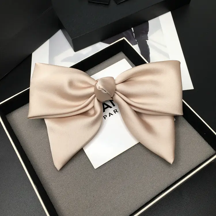 Black Satin Bow Hairpin for Women — feature 40
