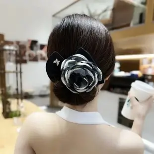 Black Satin Bow Hairpin for Women — feature 5
