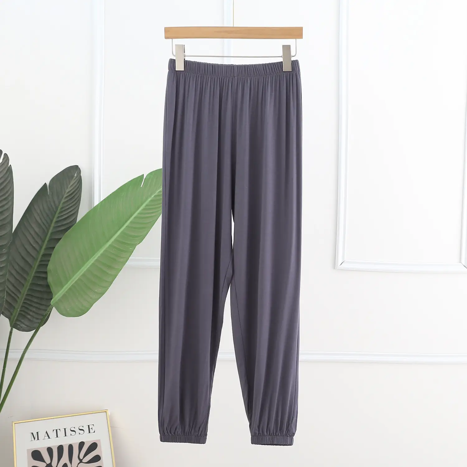 Women's Green Modal Anti-Mosquito Pants Wide Leg - Image 10