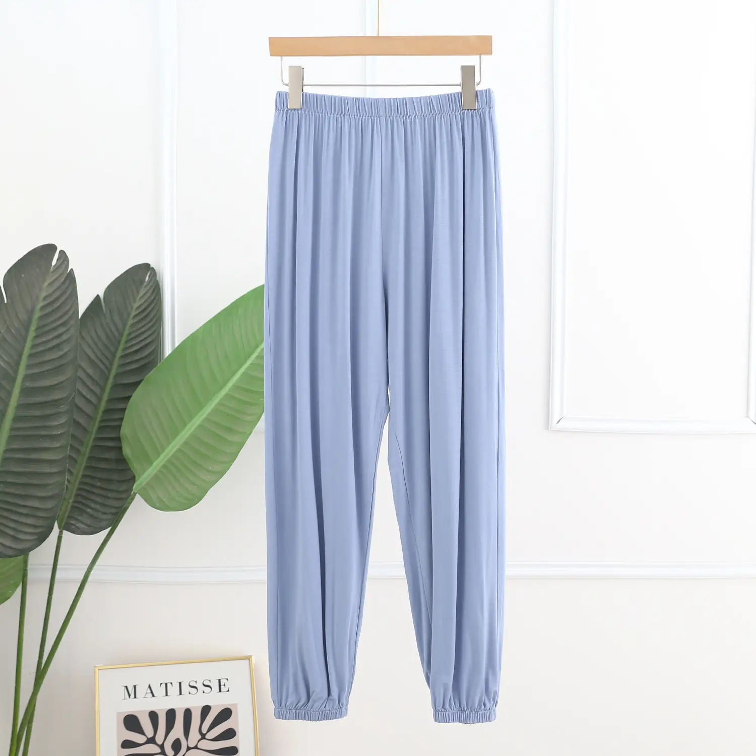 Women's Green Modal Anti-Mosquito Pants Wide Leg - Image 16