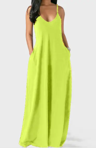 2022 Summer Deep V Long Skirt Set for Women — feature 11