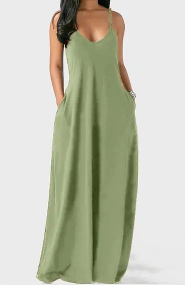 2022 Summer Deep V Long Skirt Set for Women — feature 13