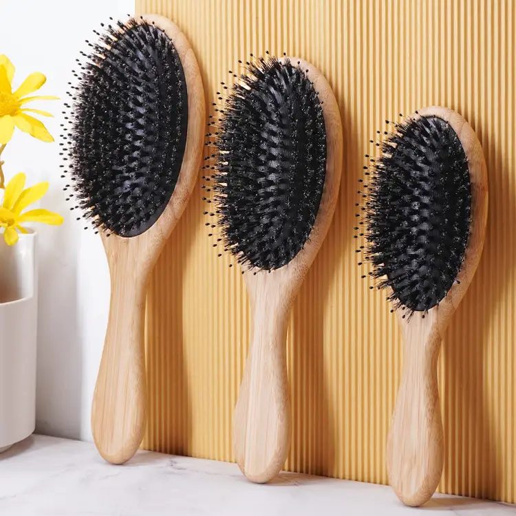 Nanzhu Pig Bristle Hair Comb 70cm Wood Handle - Image 5