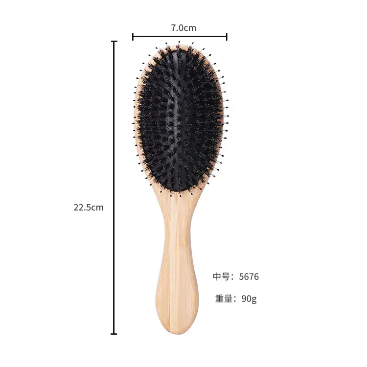 Nanzhu Pig Bristle Hair Comb 70cm Wood Handle - Image 2
