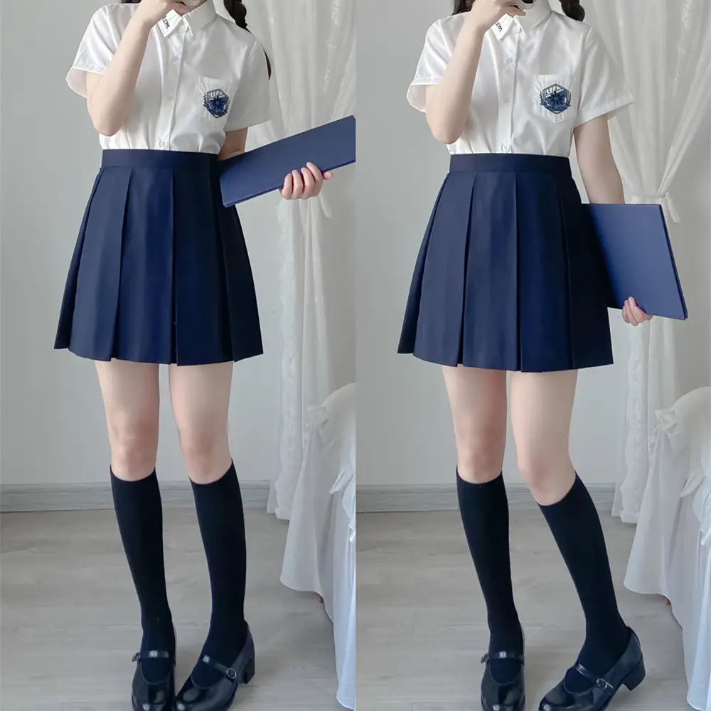 Spot wholesale original JK uniform eight box pleated skirt school for TR full box pleated Japanese uniform student skirt - Image 3