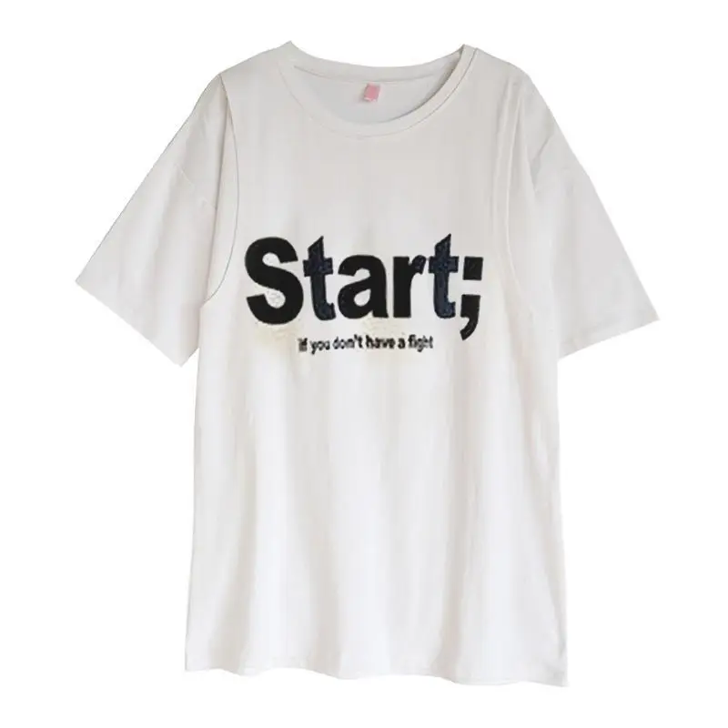 New Pregnant Women Breastfeeding T-Shirt Loose Moon Design - Image 29