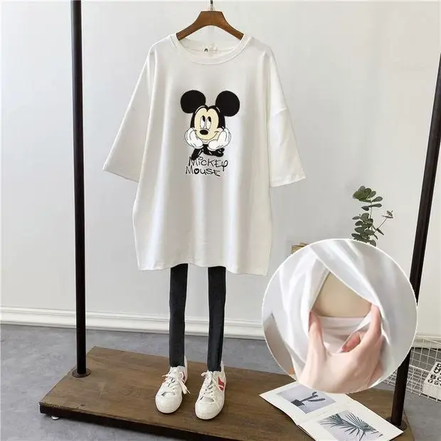New Pregnant Women Breastfeeding T-Shirt Loose Moon Design — feature 10