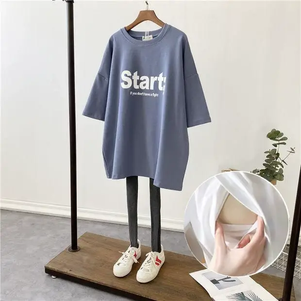 New Pregnant Women Breastfeeding T-Shirt Loose Moon Design — feature 6