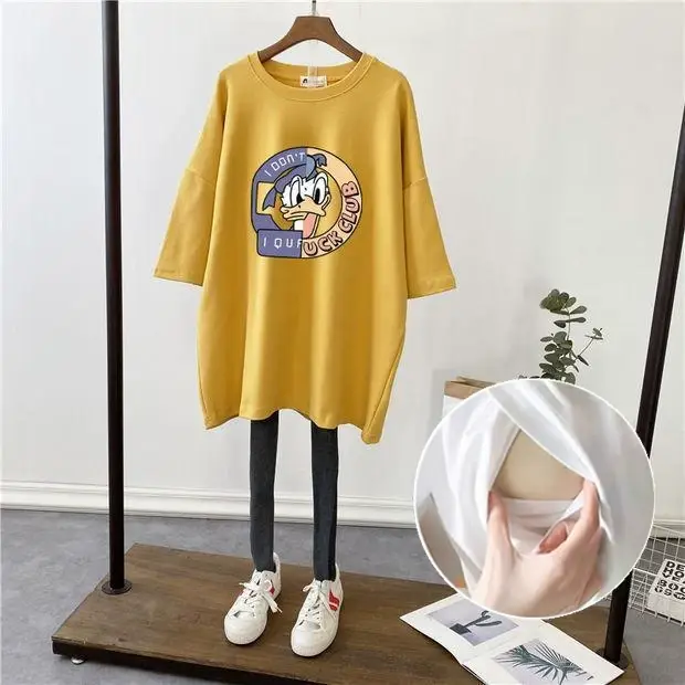 New Pregnant Women Breastfeeding T-Shirt Loose Moon Design — feature 8