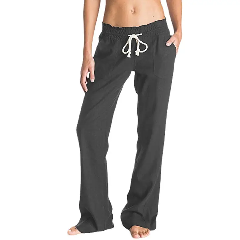 Women's 2025 Soft Cotton Linen Wide Leg Pants - Image 9