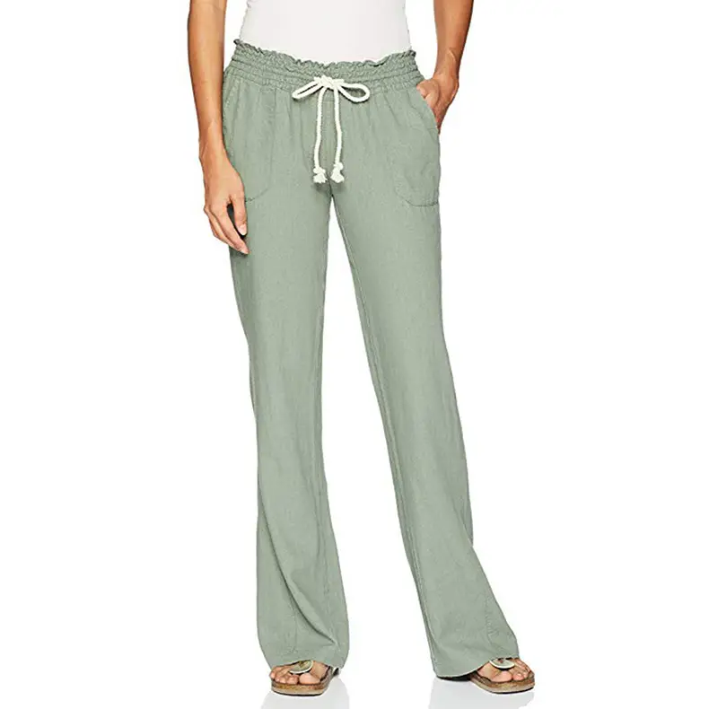 Women's 2025 Soft Cotton Linen Wide Leg Pants - Image 2