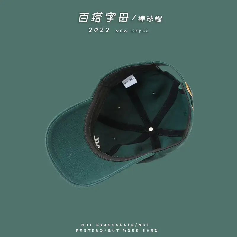 Embroidered Letter Baseball Cap Navy Blue Summer Sunshade - Image 5