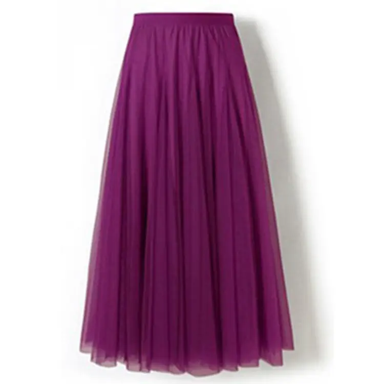 2025 Summer White Mesh Long Skirt Elegant Two Layer - Image 2