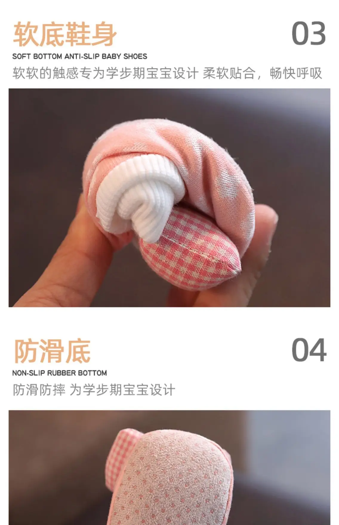 Baby Pink Bow Shoes for 0-1 Year Old — feature 11
