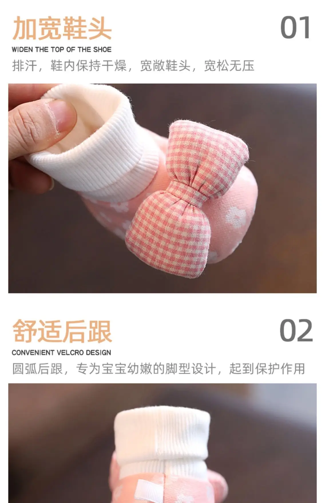 Baby Pink Bow Shoes for 0-1 Year Old — feature 9