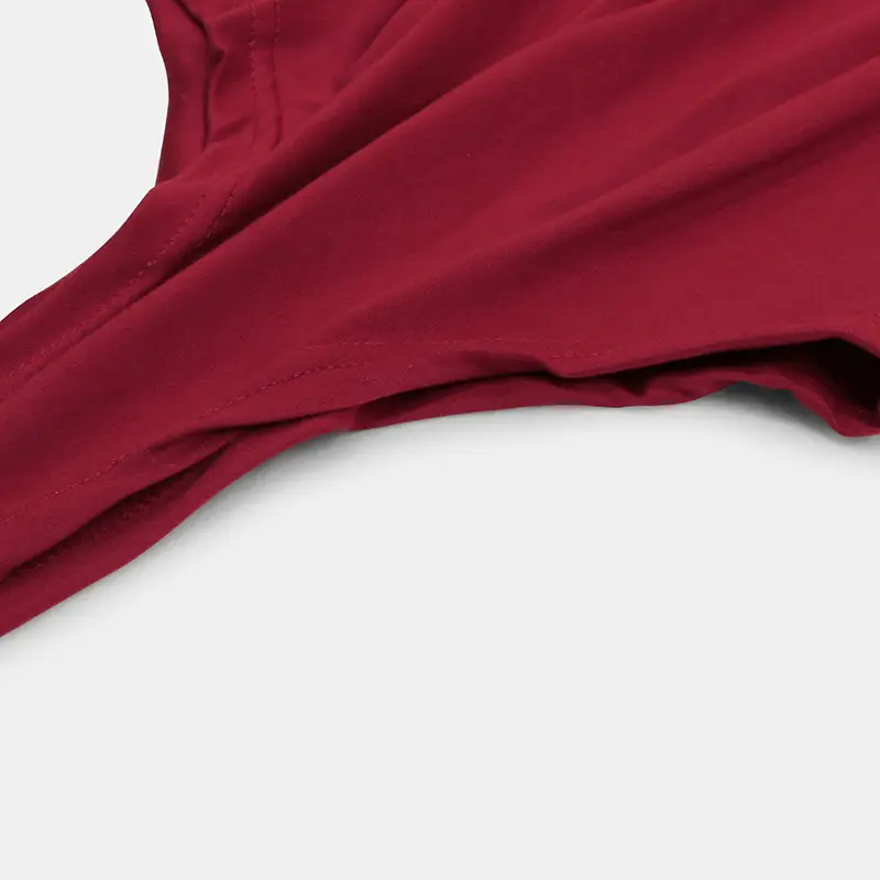 White Round Neck Bodysuit T-Shirt One-Piece Solid Color — feature 20