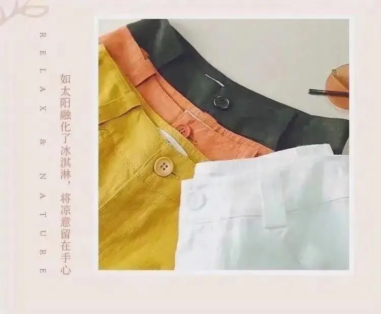 Summer 2023 Cotton Linen Wide Leg Pants High Waist Plus Size — feature 12