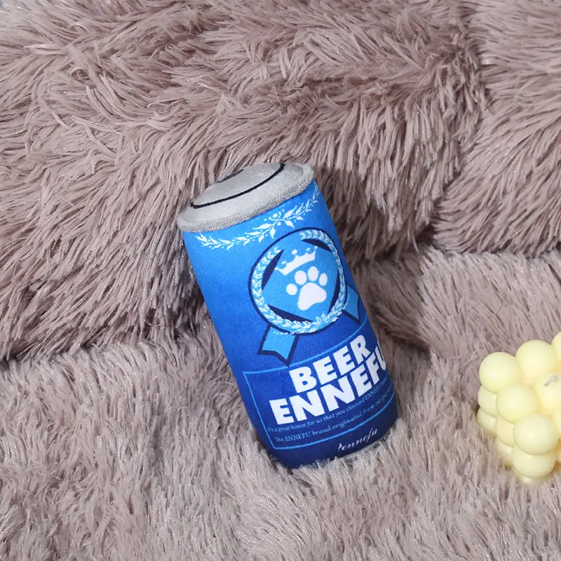 Factory Direct supply plush elastic bite-resistant pet supplies plush cans dog relieving stuffy self-Hi sound toys