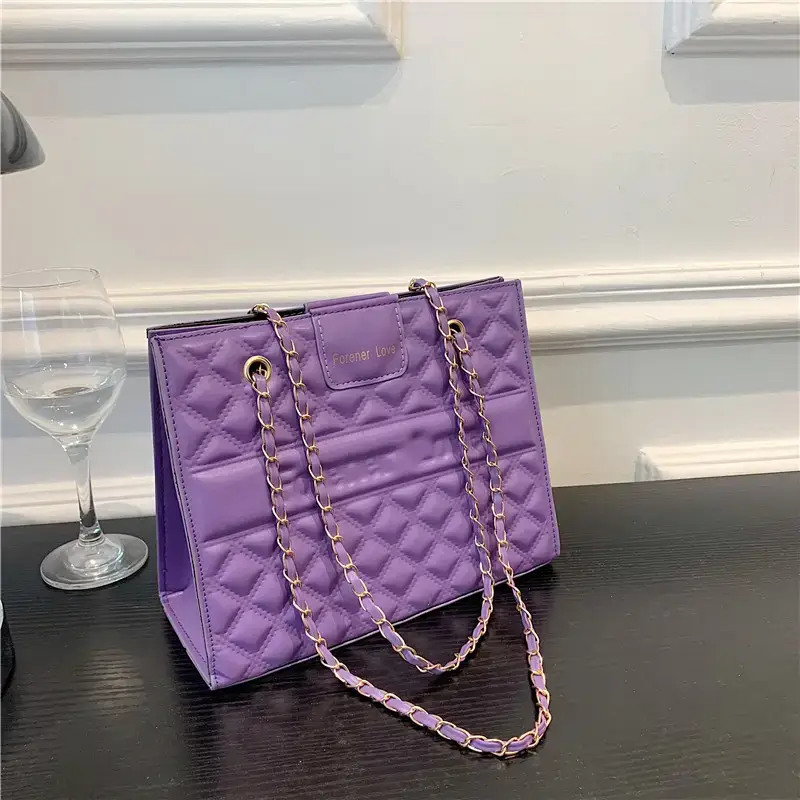 Black Rhombus Chain Shoulder Bag for Women 2022 - Image 7