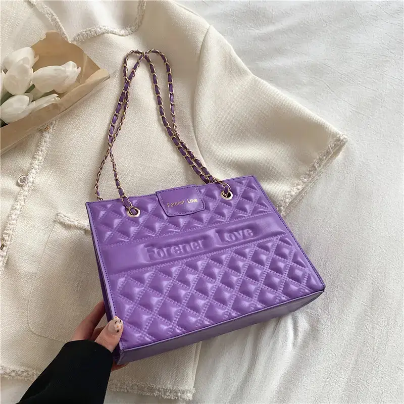 Black Rhombus Chain Shoulder Bag for Women 2022 - Image 2