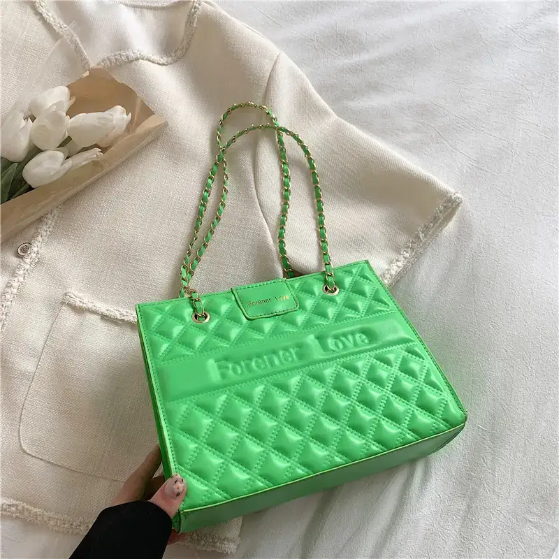 Black Rhombus Chain Shoulder Bag for Women 2022 - Image 3