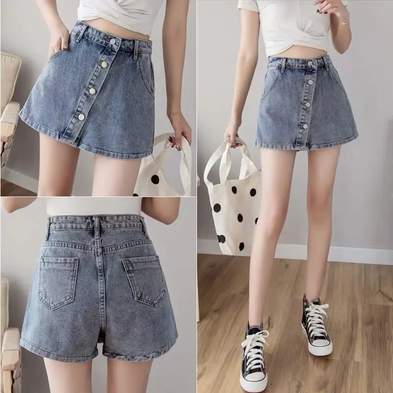 Women Denim High Waist Shorts Plus Size Hot Summer - Image 3
