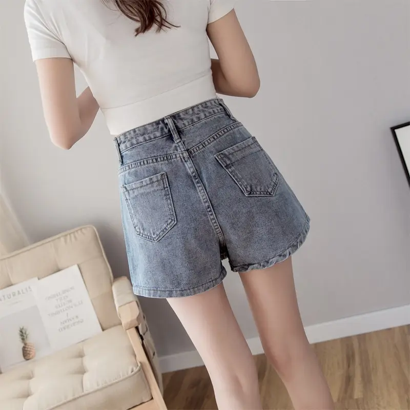 Women Denim High Waist Shorts Plus Size Hot Summer - Image 4