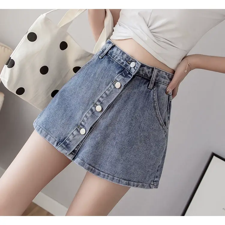 Women Denim High Waist Shorts Plus Size Hot Summer — feature 3