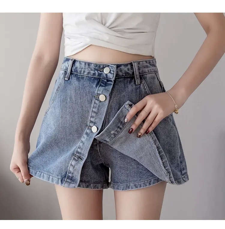 Women Denim High Waist Shorts Plus Size Hot Summer — feature 4