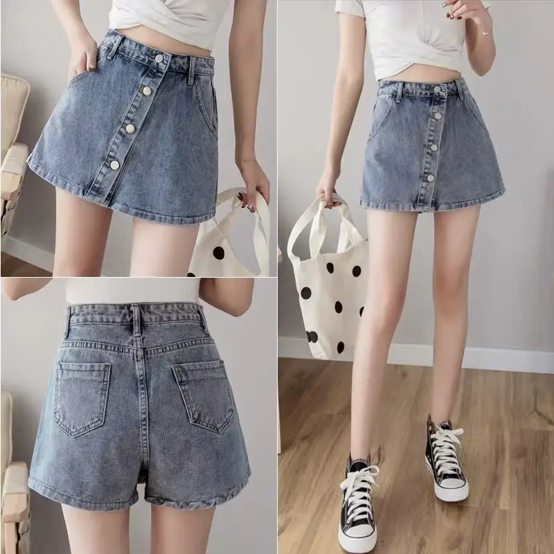 Women Denim High Waist Shorts Plus Size Hot Summer — feature 7