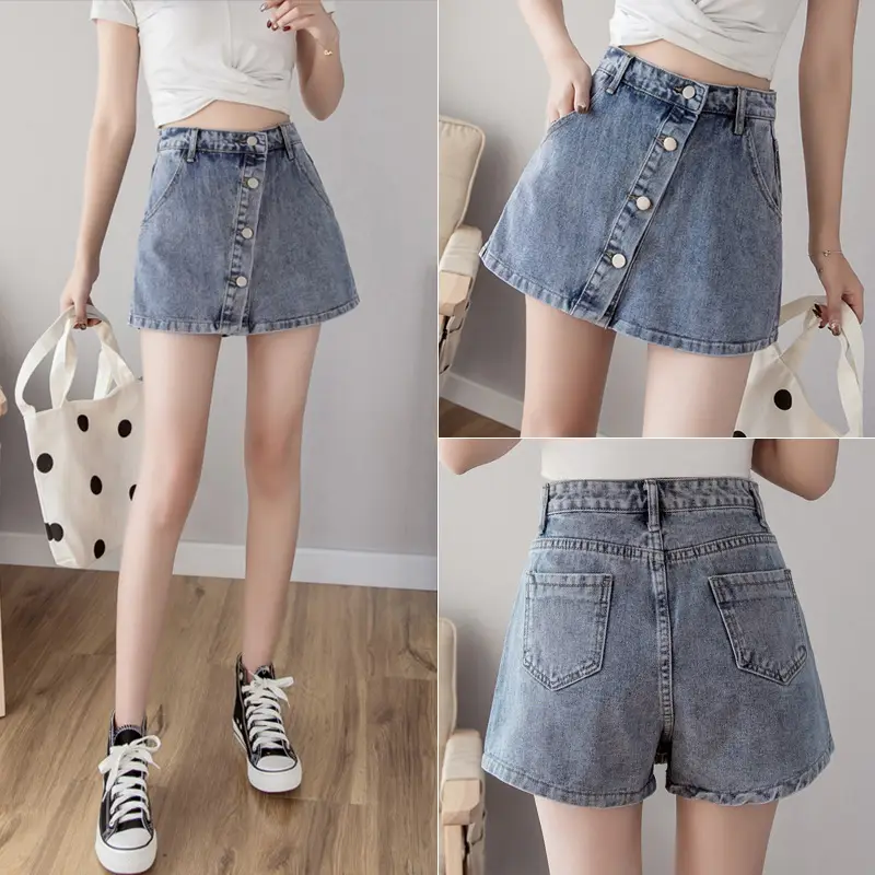 Women Denim High Waist Shorts Plus Size Hot Summer - Image 2