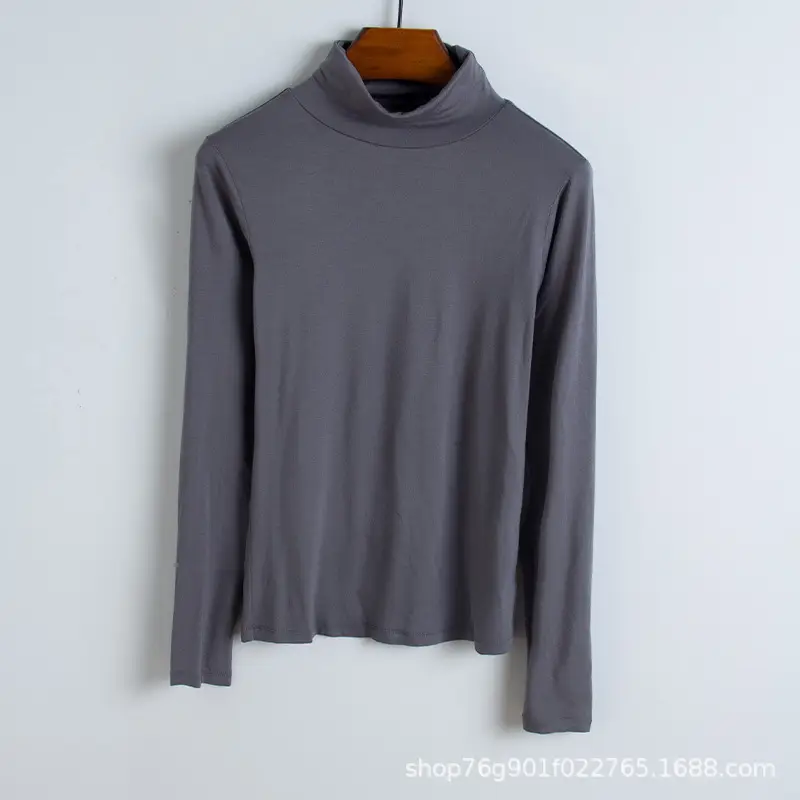 Men's Modal Lapel T-Shirt Brown 2022 Spring Summer - Image 3