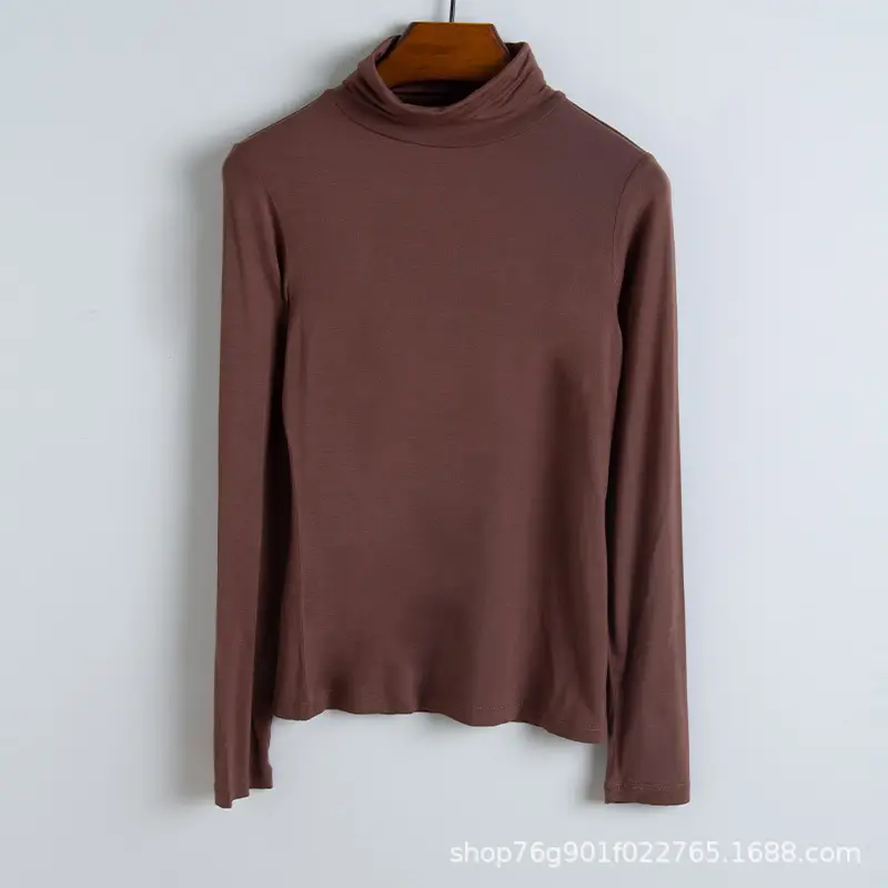 Men's Modal Lapel T-Shirt Brown 2022 Spring Summer - Image 4