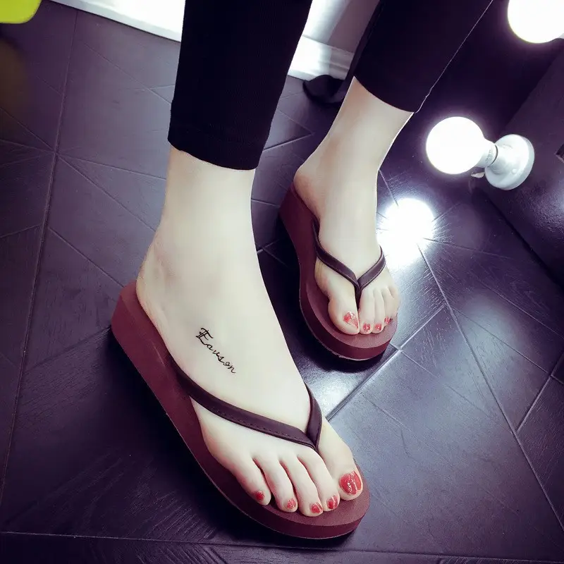 Women's Flip Flops with Thick Sole & Thin Straps - Image 4