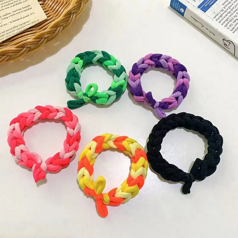 100 Pcs Blue Rubber Hair Rope High Elasticity