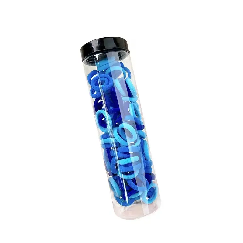 100 Pcs Blue Rubber Hair Rope High Elasticity