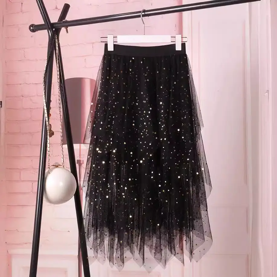 Star Mesh Pettiskirt Skirt Women's Autumn Wear
