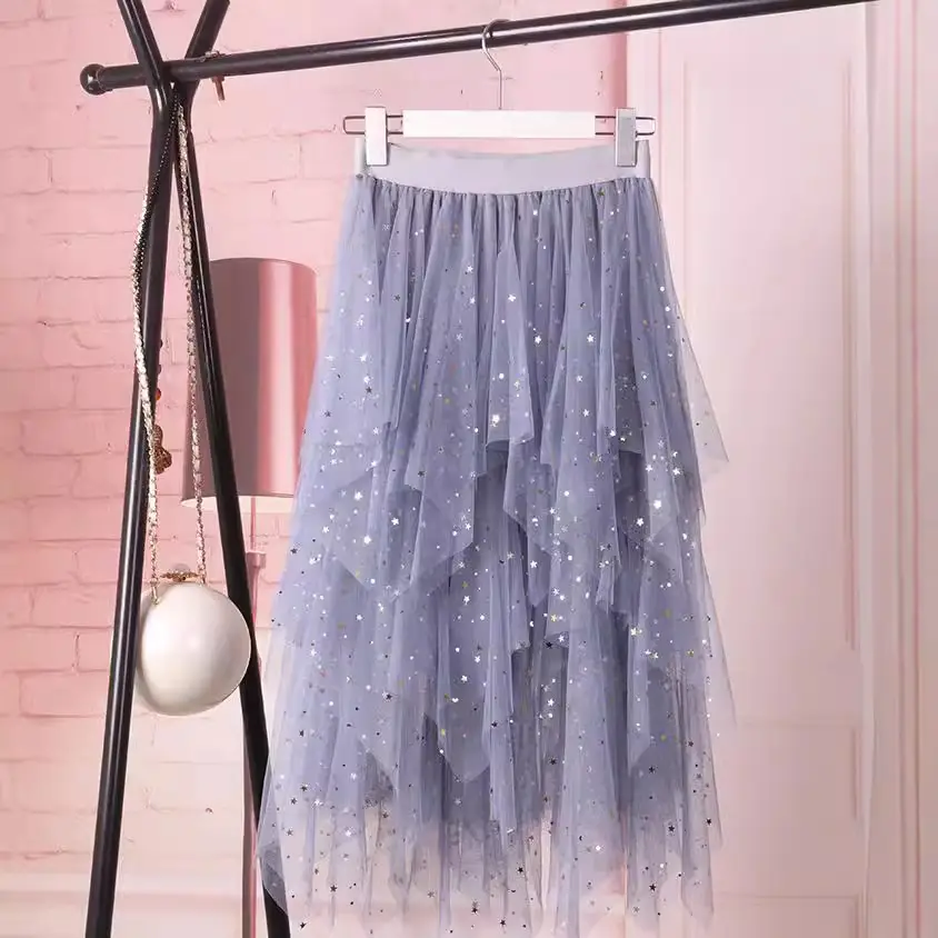Star Mesh Pettiskirt Skirt Women's Autumn Wear