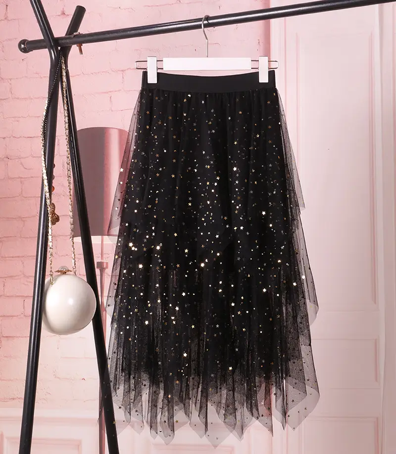 Star Mesh Pettiskirt Skirt Women's Autumn Wear — feature 5