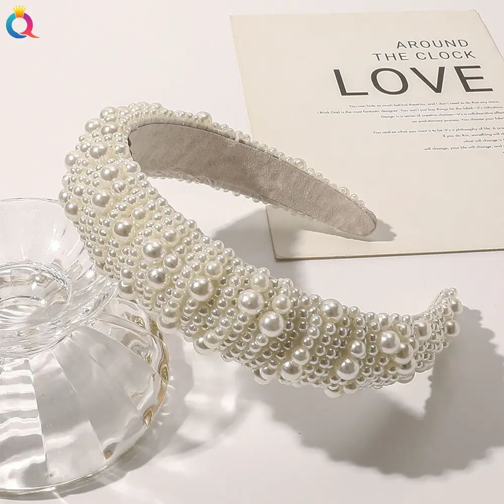 Pearl & Crystal Pearl Headband for Women