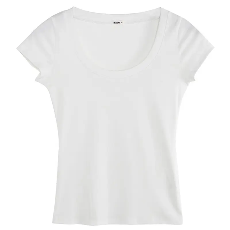 Women Cotton Crewneck T-Shirt Light Blue 2025 - Image 16