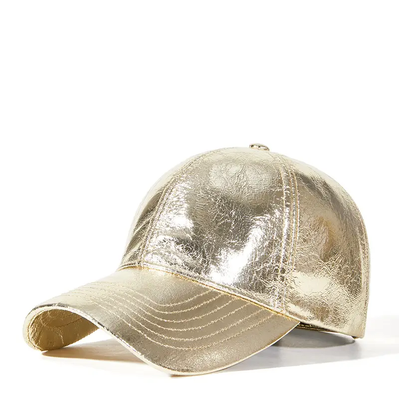 Silver Metal Glitter Baseball Cap for Men Women Summer - Image 2