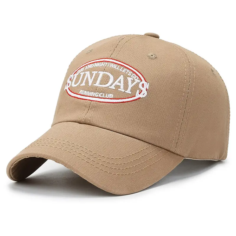 Women's White Sun Hat with Letter Embroidery - Image 3